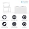 Flash Furniture Kids White Resin Folding Chair w/ Padded Seat, PK10 10-LE-L-1K-GG - alternate 17